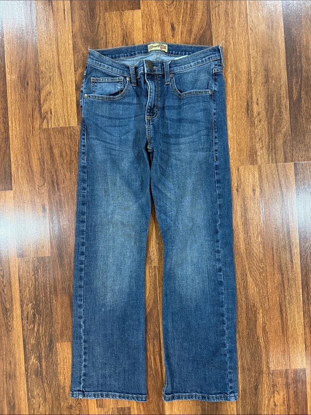 Wrangler Men's Dark Blue Straight-Leg Jeans